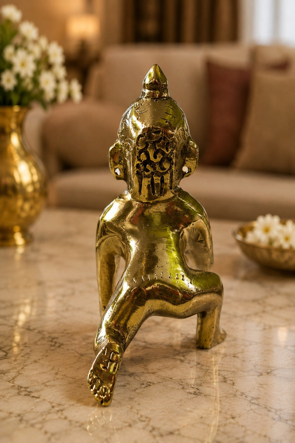 Pure Brass Laddu Gopal Idol 4 Inch