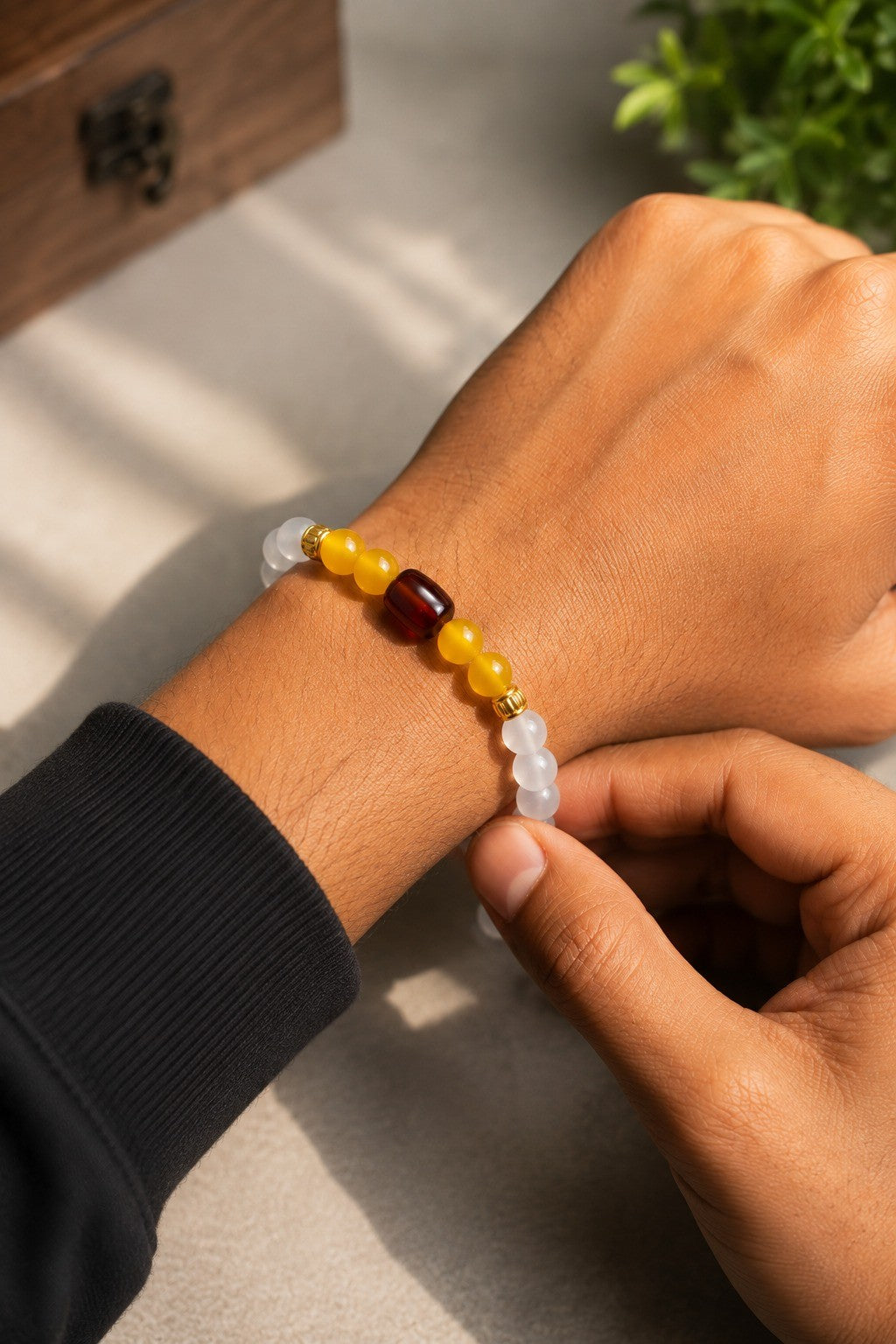 Aries (Mesh Rashi) Natural Stone Bracelet