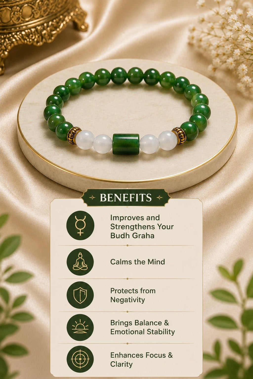 Virgo (Kanya Rashi) Natural Stone Bracelet