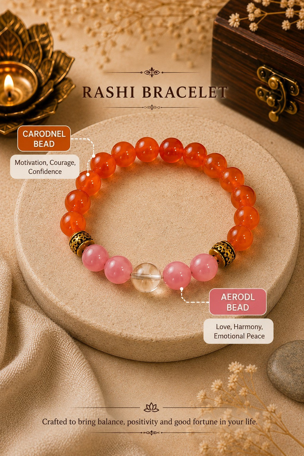 Leo (Simha Rashi) Natural Stone Bracelet