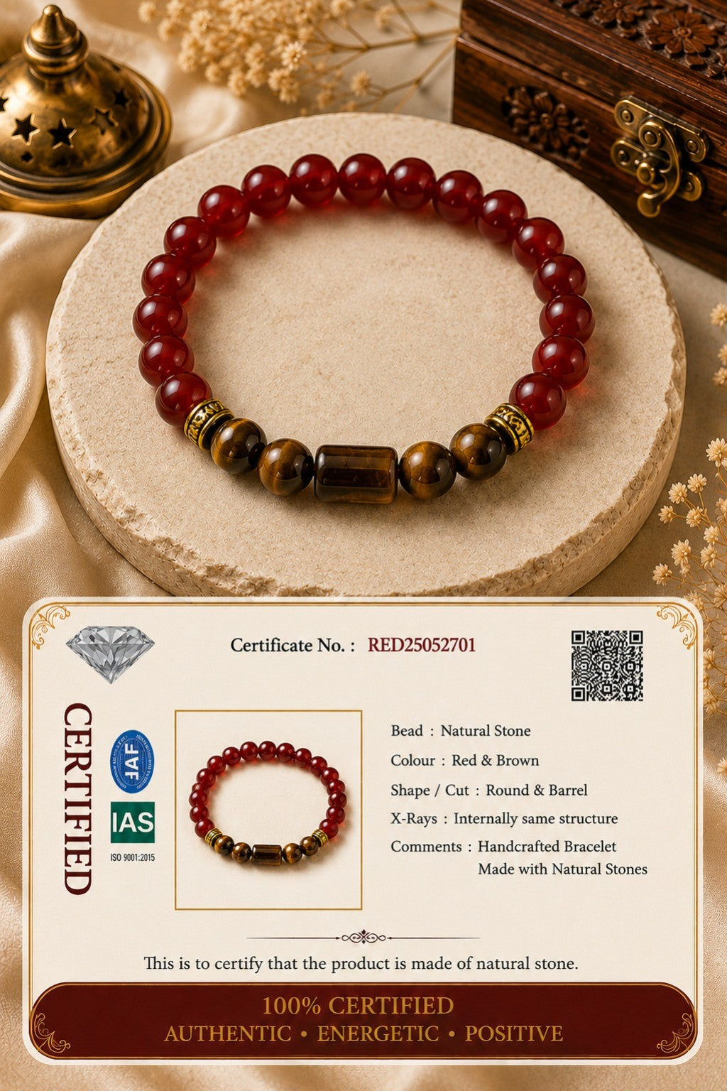 Pisces (Meen Rashi) Natural Stone Bracelet
