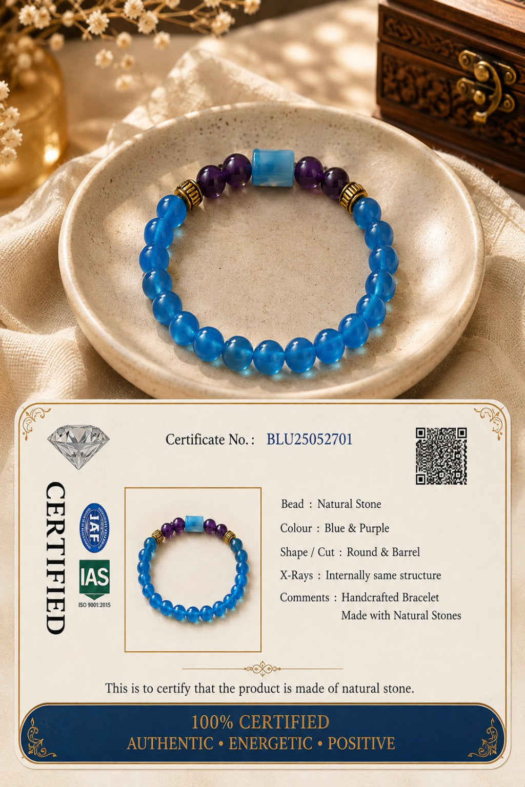 Capricorn (Makar Rashi) Natural Stone Bracelet