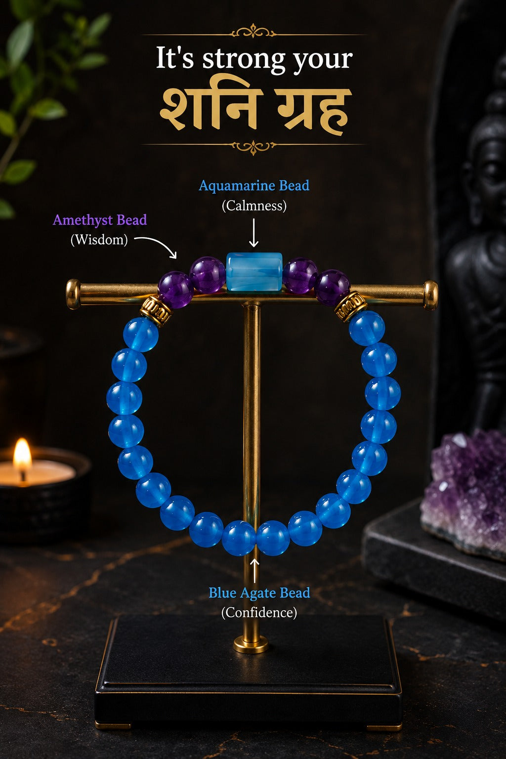 Capricorn (Makar Rashi) Natural Stone Bracelet