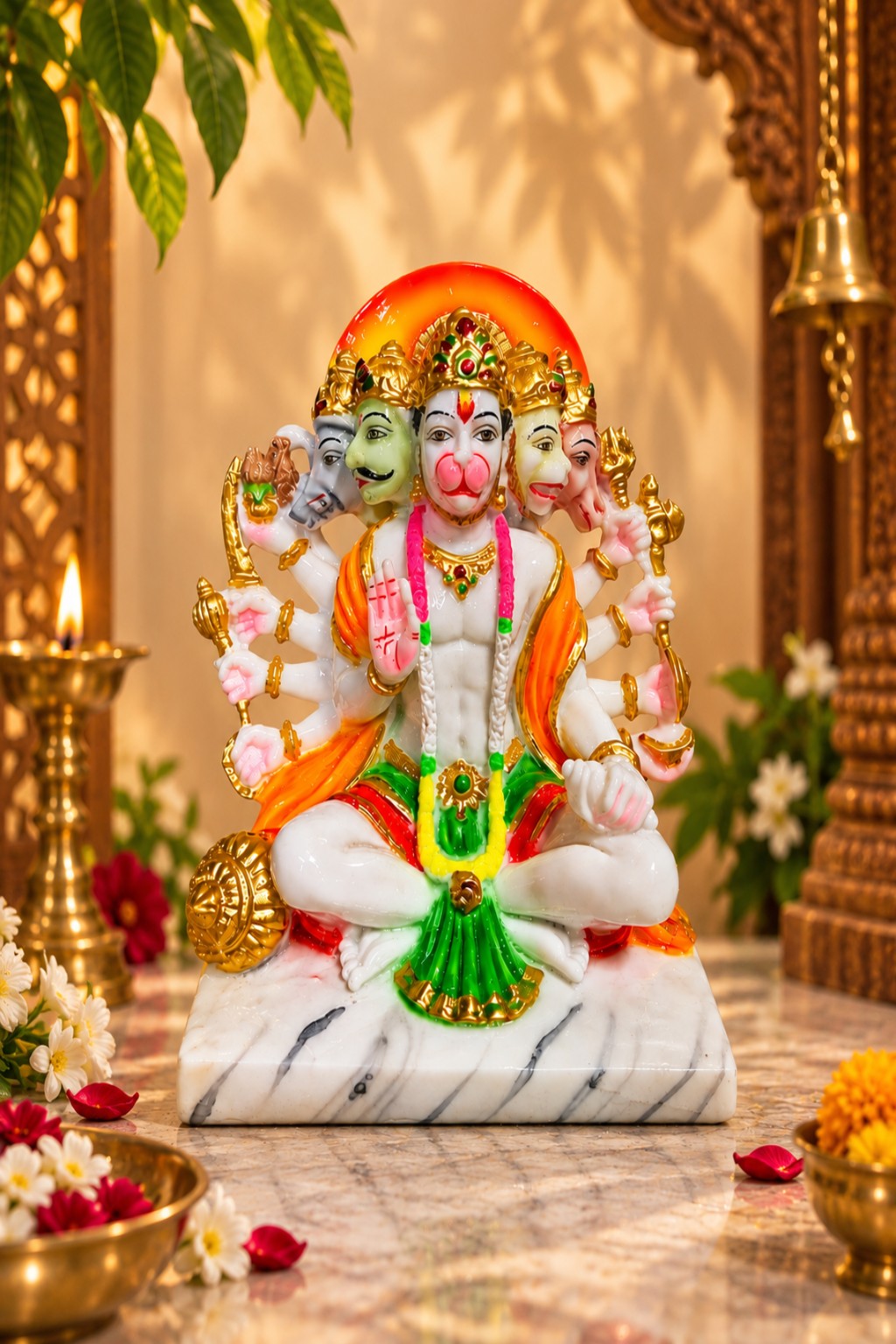 Panchmukhi Hanuman Ji Idol | 9 Inch