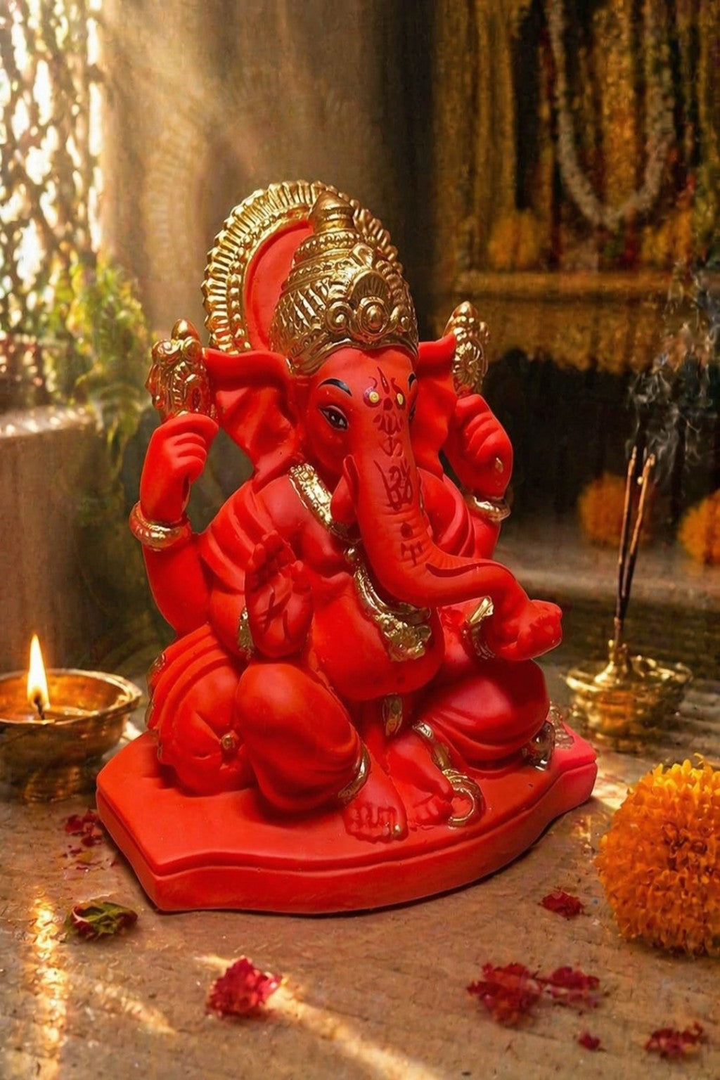 Sindoori Ganesh Ji Idol | 5 Inch