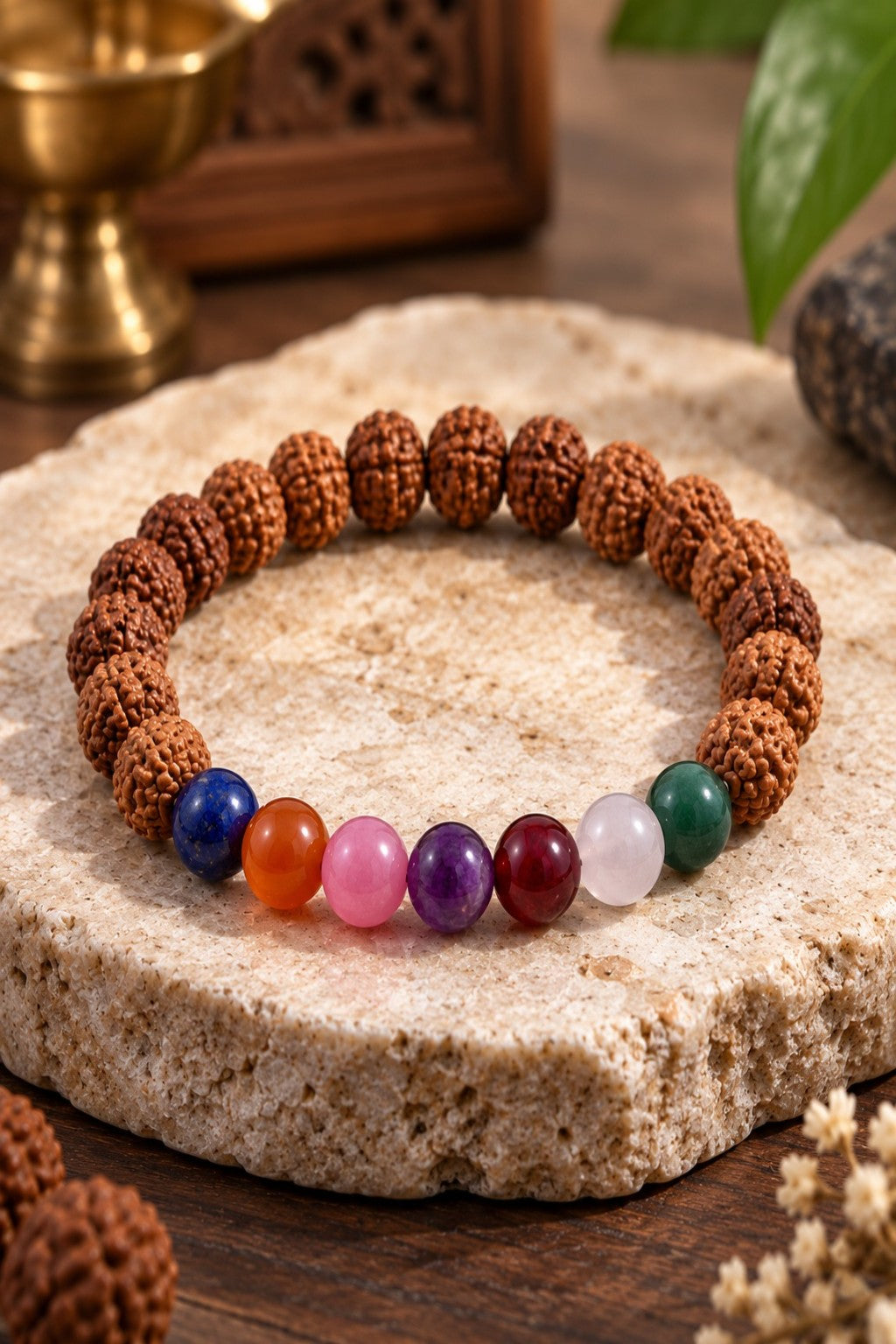 7 Chakra Rudraksha Bracelet