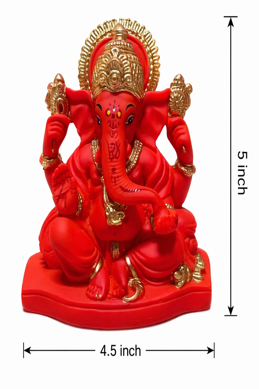 Sindoori Ganesh Ji Idol | 5 Inch