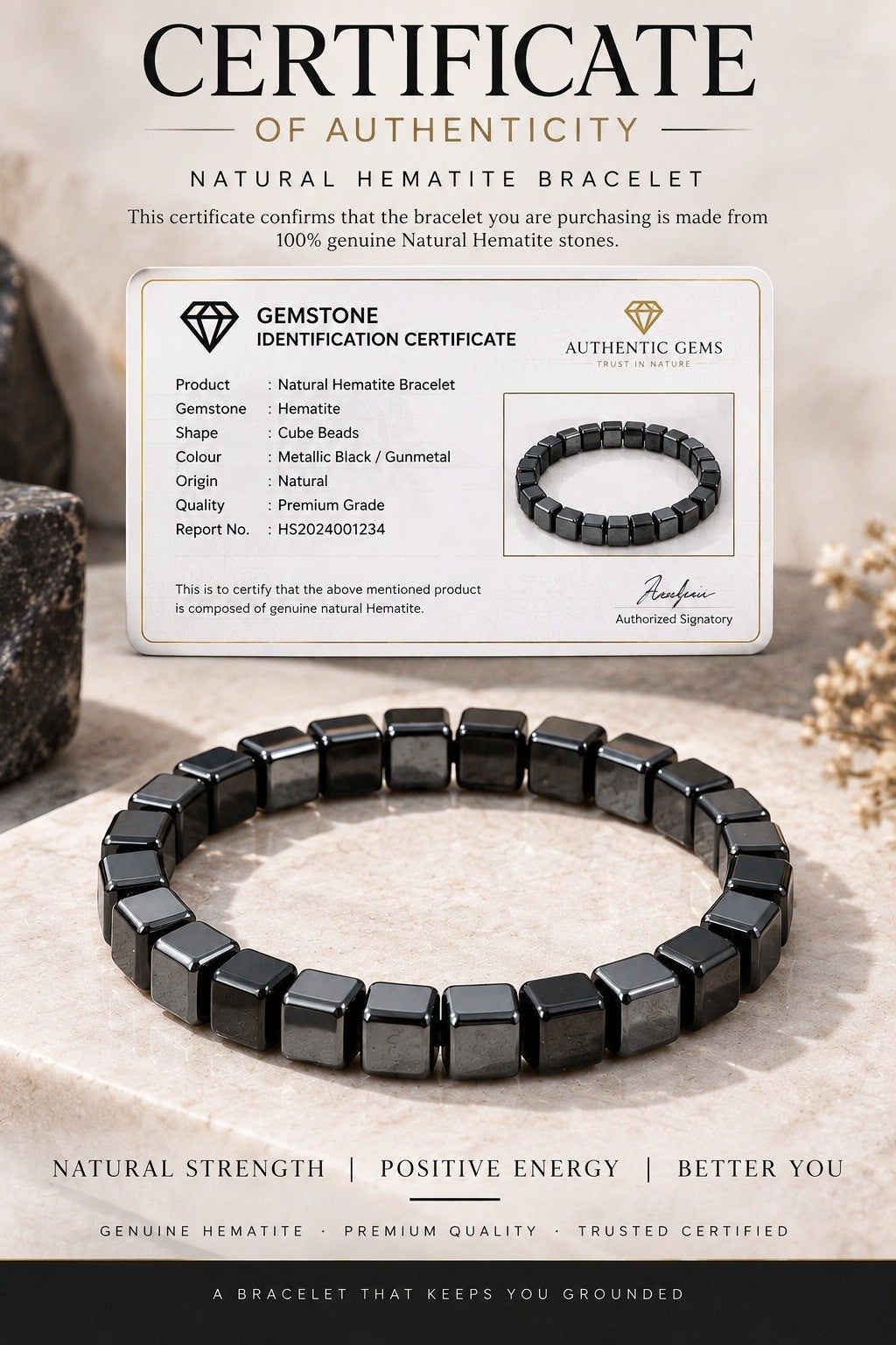 Natural Magnetic Bracelet