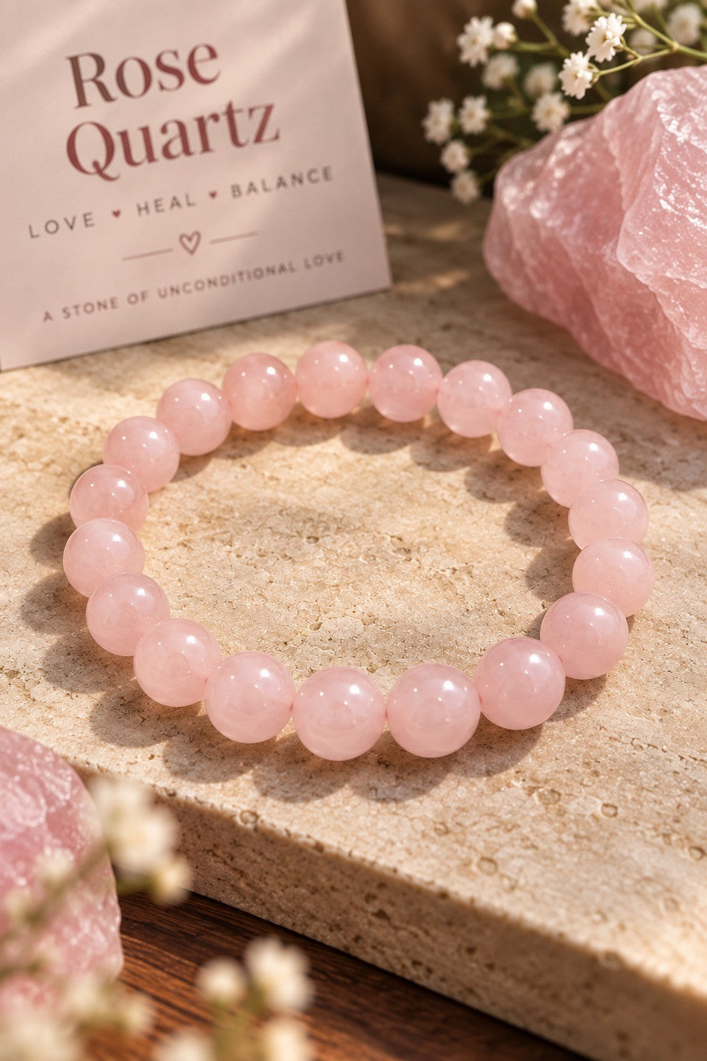Natural Rose Quartz Bracelet