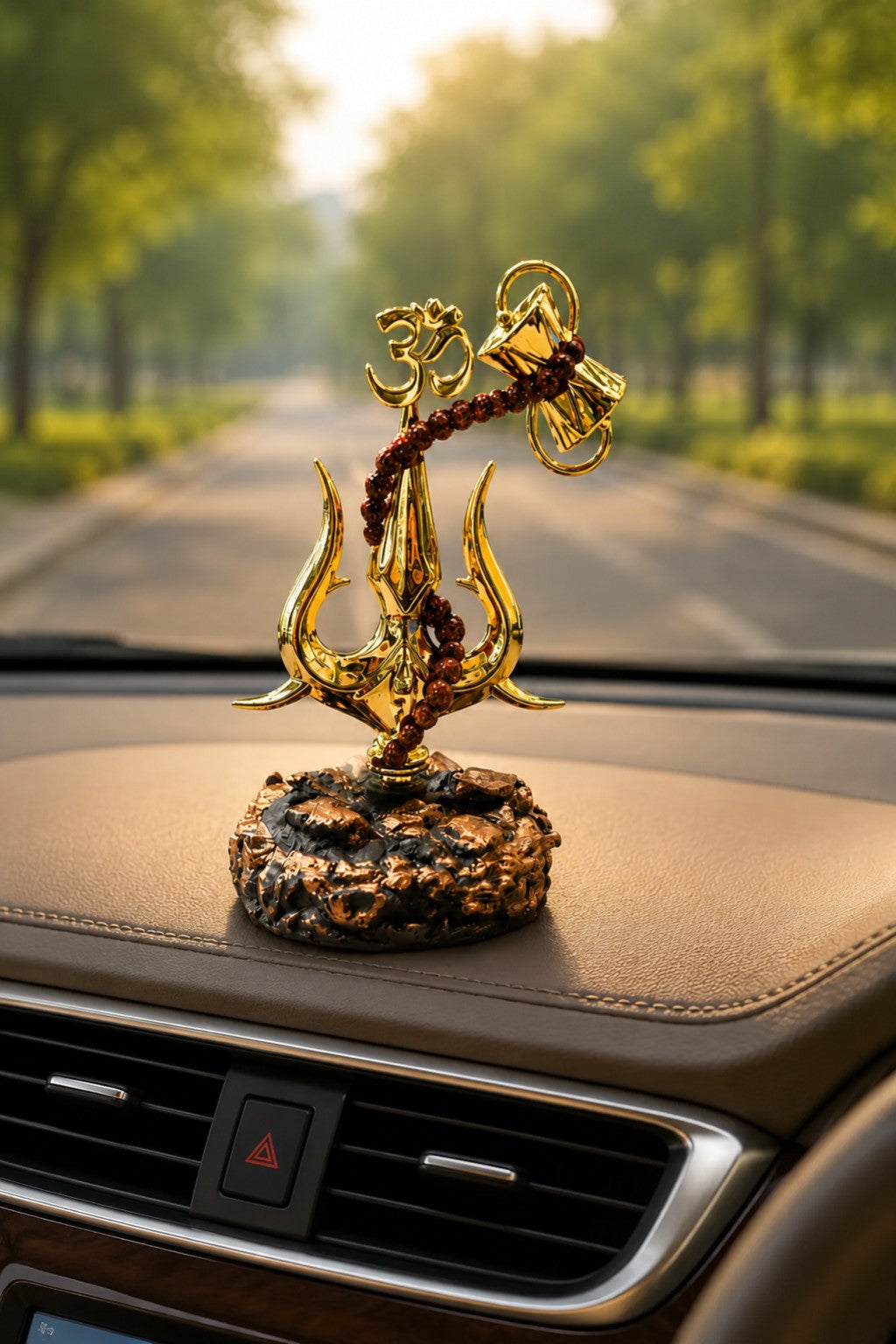 Shiva Trishul Damru Car Dashboard