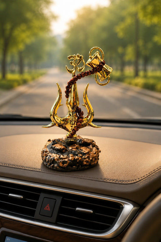 Shiva Trishul Damru Car Dashboard